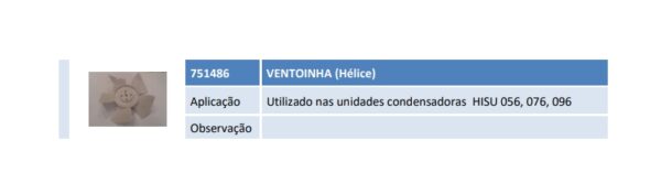 Hélice para Ventoinha para unidades condensadoras Prática - 751486